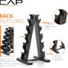 CAP Barbell Dumbbell Set with Rack | Multiple Options in 150lbs and 210lbs