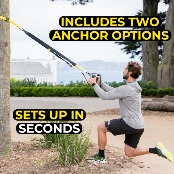 TRX All-in-One Suspension Training System for Weight Training, Cardio, Cross-Training & Resistance Training, Full-Body Workouts for Home, Travel, and Outdoors, Includes Indoor & Outdoor Anchor System