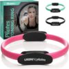 URBNFit Pilates Ring - 12" Magic Circle w/Dual Grip, Foam Pads for Inner Thigh Workout, Toning, Fitness & Pelvic Floor Exercise - Yoga Rings w/Bonus Exercise Guide