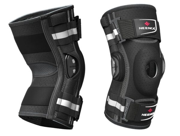 NEENCA Professional Knee Brace for Knee Pain, Adjustable Hinged Knee Support with Removable Side Stabilizers, Strong Stability for Joint Pain Relief, Arthritis, Meniscus Tear, ACL, PCL, Runner, Sports (Large)