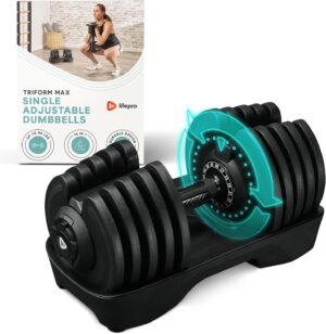 LifePro Adjustable Dumbbell Set/Single – 90lb, 25lb Dumbbells Set of 2, and Single piece - Quick Change Rotating Hand Weights for Women/Men at Home Gym Weight System, Ideal for Home Strength Training
