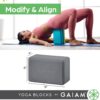 Gaiam Yoga Block - Supportive Latex-Free Eva Foam - Soft Non-Slip Surface with Beveled Edges for Yoga, Pilates, Meditation - Yoga Accessories for Stability, Balance, Deepen Stretches