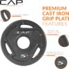 CAP Barbell 2-Inch Olympic Grip Weight Plate | Multiple Options