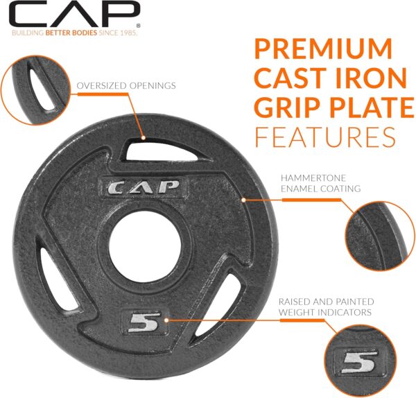 CAP Barbell 2-Inch Olympic Grip Weight Plate | Multiple Options