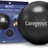 Tune Up Fitness – Coregeous Ball | Psoas Release Tool, Abdominal, Belly & Lower Back Release | Core Ball, Exercise Ball for Low Back, Stress & Digestive Relief, Improved Breathing & Sleep (Graphite)
