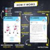 Pilates Bar Workout Cards - 58 Exercise Cards with Pilates Stick Work Out Postures, Instructions & Breathing Tips | Free Ring & Dry-Erase Marker to Create Your Customize Workout Planner Chart