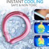 Neck Cooling Tube | Wearable Cooling Neck Wraps for Summer Heat I Hands Free Cold Pack | Reusable Neck Cooler (Blue)