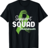 Support Squad Mental Health Awareness Lime Green Ribbon T-Shirt