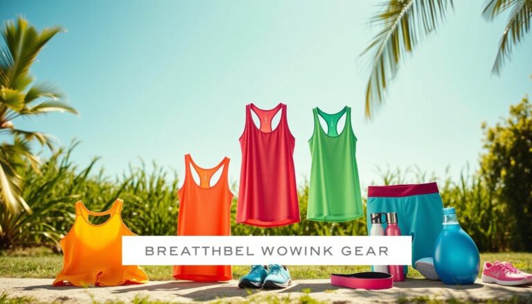 Breathable workout clothes for hot weather