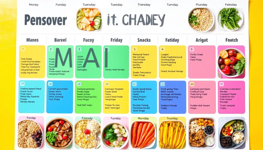 meal prep calendar