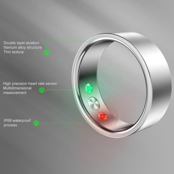 Smart Ring Women Men, Fitness Tracker Ring, Sleep Tracker Ring, Waterproof Health Ring Tracker,Great Gift for Women & Men(Gold,21#)