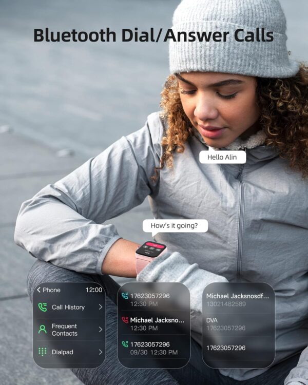 Parsonver Smart Watch((Answer/Make Calls), PSSW4B Bundle with PSB10G