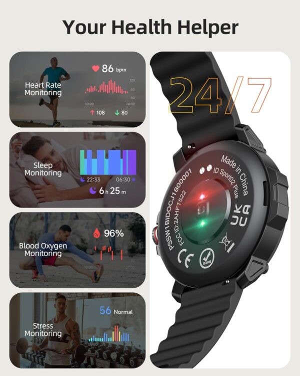 Smartwatch with Built-in GPS, Featuring Bluetooth Calling - Two in One Package