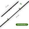 Black Spreader Pilates Exercise bar, Restore Pilates Bar with 4 Adjustable Strap, Exercise Guide, Home Yoga Training Fitness Gear, Stretching Exercise Tools