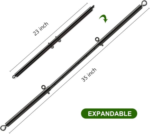 Black Spreader Pilates Exercise bar, Restore Pilates Bar with 4 Adjustable Strap, Exercise Guide, Home Yoga Training Fitness Gear, Stretching Exercise Tools
