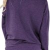 onlypuff Womens Pocket Shirts Pullover Sweatshirt Loose Fit