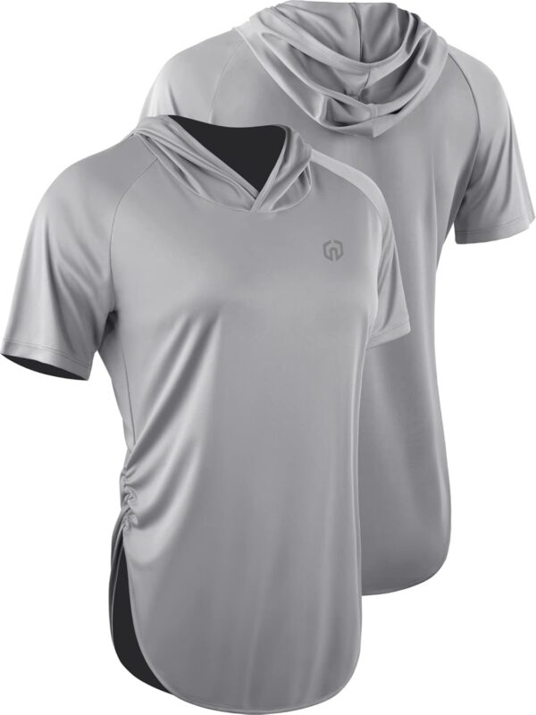 NELEUS Women's Sun Protection Running Shirts Workout Athletic Shirts with Hoods