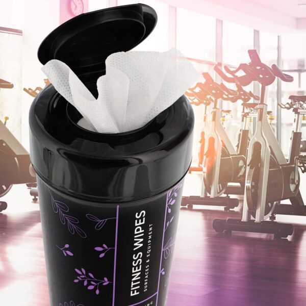Wipex Natural Fitness Equipment Wipes, 75 Lavender & Vinegar Wipes, Yoga Mat Cleaner, Gym Wipes for Equipment, Bulk Gym Wipes for Everyday Use, 75 Count (Pack of 4)
