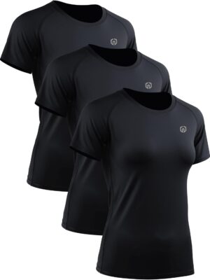 NELEUS Women's 3 Pack Compression Workout Athletic Shirt