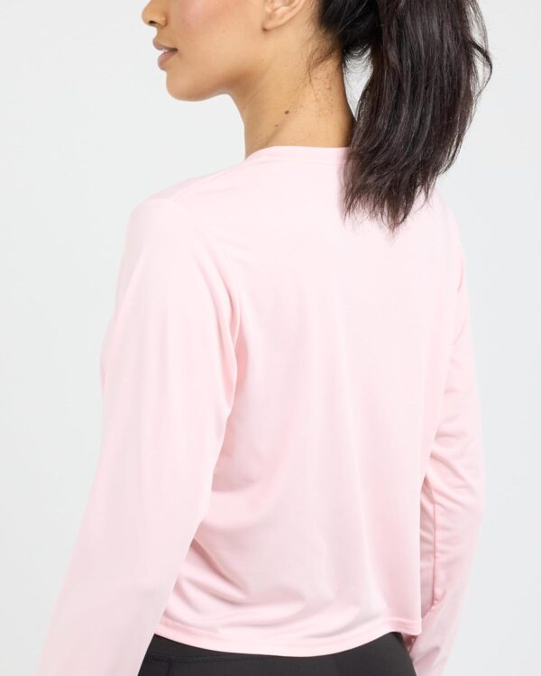 Real Essentials 5 Pack: Women's Dry Fit Crop Top - Long Sleeve Crew Neck Stretch Athletic Tee (Available in Plus Size)