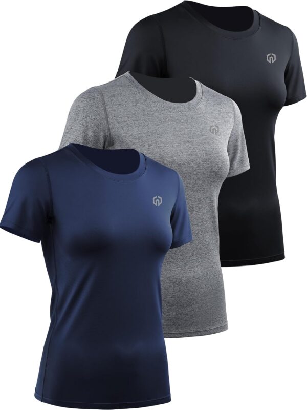 NELEUS Women's 3 Pack Compression Workout Athletic Shirt
