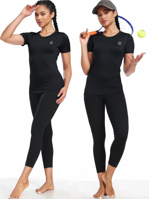 NELEUS Women's 3 Pack Compression Workout Athletic Shirt