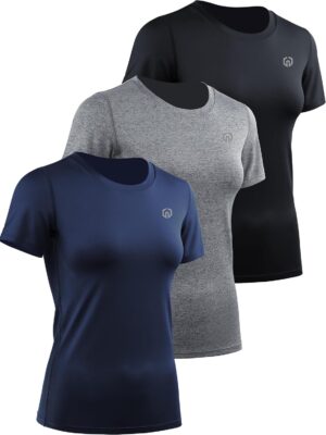 NELEUS Women's 3 Pack Compression Workout Athletic Shirt