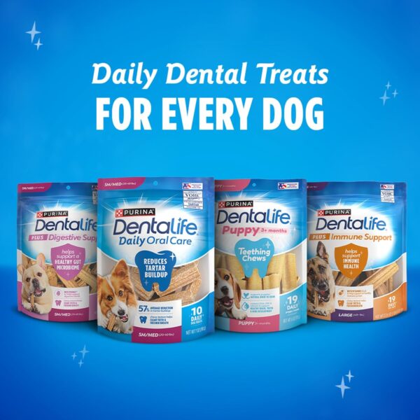 DentaLife Daily Oral Care Dog Treats for Small Dogs 5-20 lbs., Chewy Dental Treat to Freshen Breath and Fight Tartar, Chicken Flavor, 17.1 Oz., 58 Chews - 58 Ct. Pouch