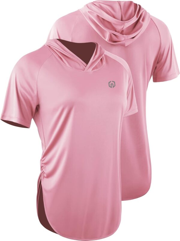 NELEUS Women's Sun Protection Running Shirts Workout Athletic Shirts with Hoods