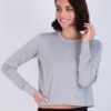 Real Essentials 5 Pack: Women's Dry Fit Crop Top - Long Sleeve Crew Neck Stretch Athletic Tee (Available in Plus Size)