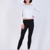 Real Essentials 5 Pack: Women's Dry Fit Crop Top - Long Sleeve Crew Neck Stretch Athletic Tee (Available in Plus Size)