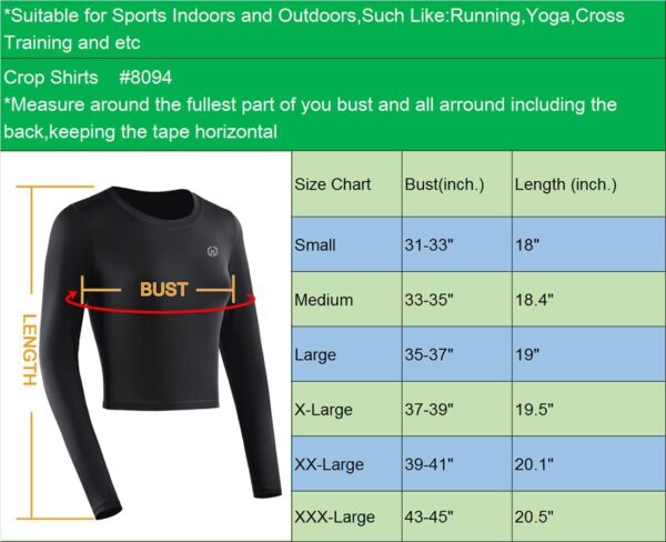 NELEUS Women's Running Workout Athletic Crop Shirts Pack of 3