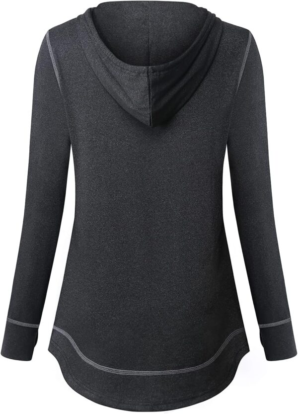 Womens Long Sleeve Workout Yoga Gym Shirts Fall Winter Athletic Hoodies with Thumb holes
