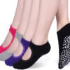 Yoga Socks Non Slip Skid Socks with Grips Pilates Ballet Barre Socks for Women