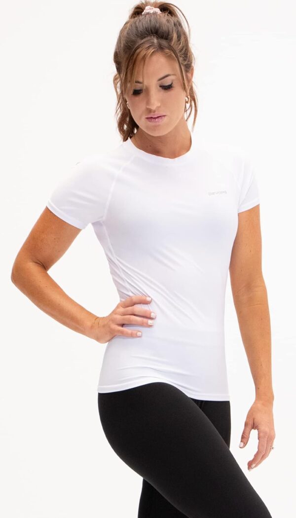 DEVOPS 3 Pack Women's Compression Shirt Dry Fit Short Sleeve Running Athletic T-Shirt Workout Tops