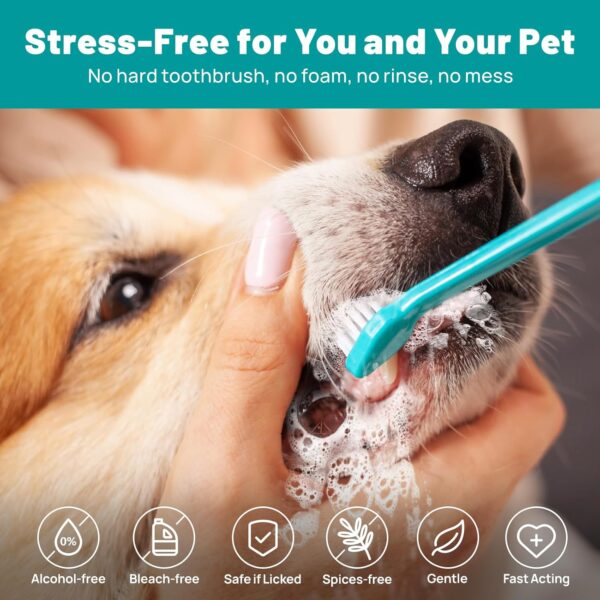 Dog Dental Care Wipes - Dog Teeth Cleaning Finger Wipes - Dog Tooth Brushing Kit Dental Wipes - Reduces Plaque & Freshens Breath (100 Pcs)