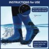 RANDY SUN Waterproof Breathable Socks, [SGS Certified] Unisex Novelty Skiing Trekking Hiking Wading Trail Socks