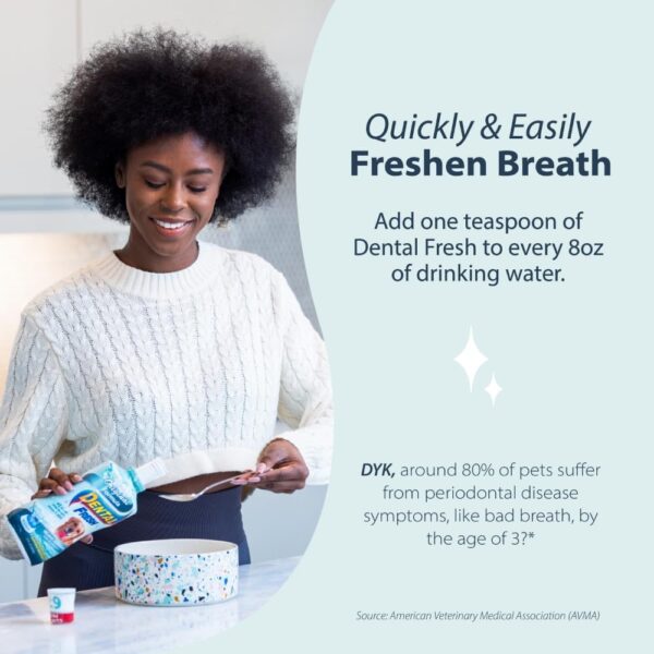 1739965240_61VeS6y5qpL._AC_SL1000_.jpg Dental Fresh Water Additive for Dogs, Original Formula, 32oz – Dog Breath Freshener and Dog Teeth Cleaning for Dog Dental Care– Add to Water