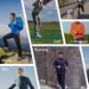 BALEAF Men's Fleece Lined Running Jacket Quarter Zip Cold Weather Gear Waffle Thermal Pullover with Zip Pockets