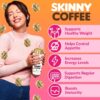 Skinny Boost Skinny Coffee- (Vanilla Flavored) Instant Coffee Made with Premium Arabica Coffee, Garcinia Cambogia, Green Tea Extract, Green Coffee Bean Extract, and Prebiotics (28 Packets)