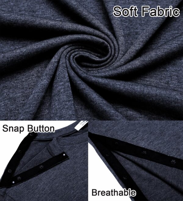 1740104443_816EtPs9xCL._AC_SL1500_.jpg Deyeek Men's Post Shoulder Surgery Shirts Recovery Tear Away Short Sleeve Full Open Side Snap Adaptive Chemo Clothing