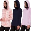 Real Essentials 3 Pack: Women's Dry Fit Long-Sleeve Hoodie Pullover Sweatshirt Pocket - Active Lounge (Available In Plus)