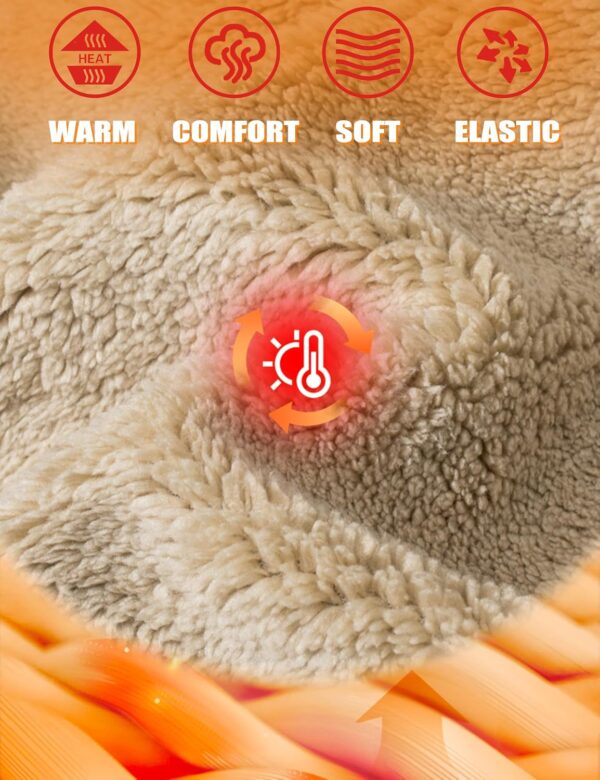 MAGCOMSEN Women's Sherpa Lined Sweatshirts Thermal Casual Crewneck Fleece Pullover Winter Warm Thick Long Sleeve Tops