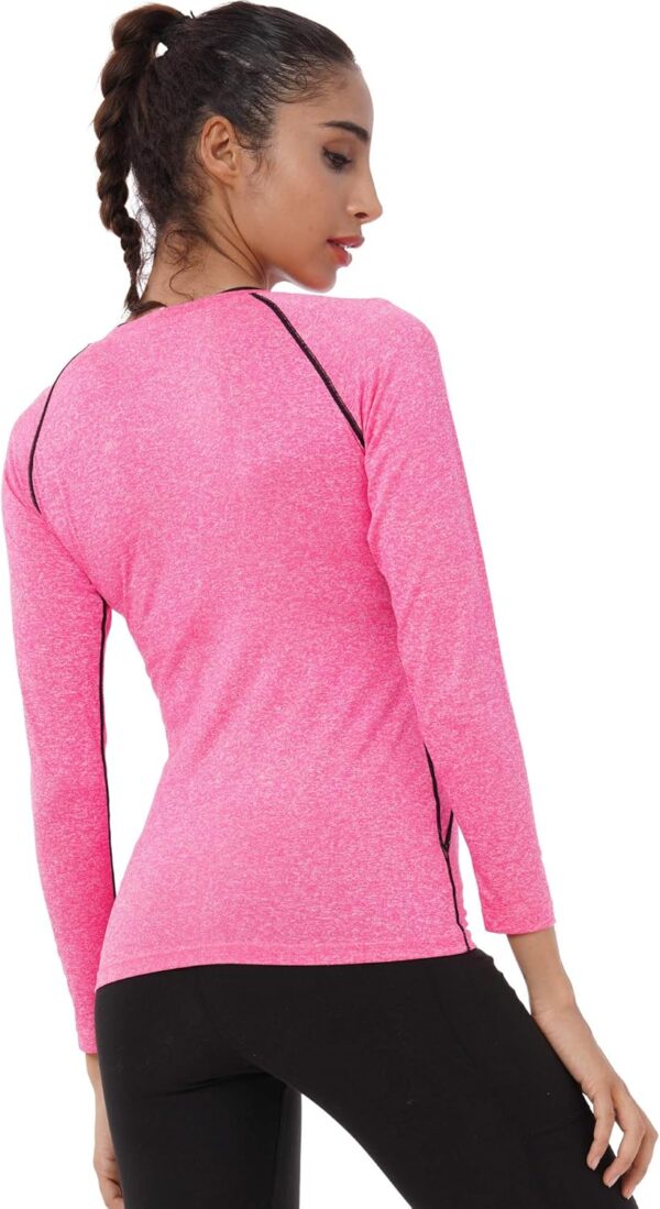 NELEUS Women's 3 Pack Compression Shirts Long Sleeve Yoga Athletic Running T Shirt