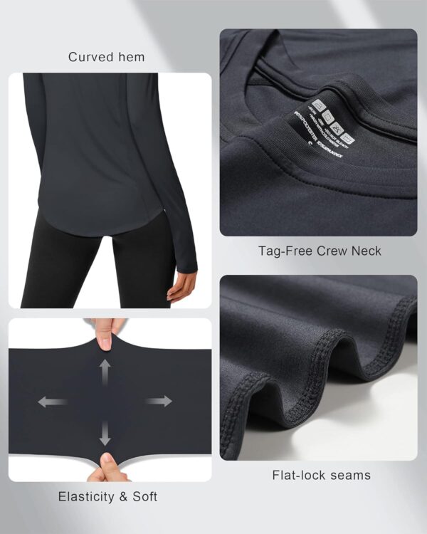 Roadbox Women's Long Sleeve UV Sun Shirts UPF 50+ Workout Swim Rash Guard Tops