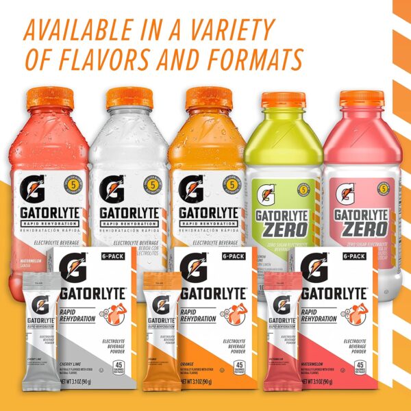 Gatorlyte Zero Electrolyte Beverage, Strawberry Kiwi, Zero Sugar Hydration, Specialized Blend of 5 Electrolytes, No Artificial Sweeteners or Flavors, 20 Oz Bottles (Pack of 12)