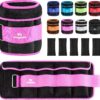 Fragraim Adjustable Ankle Weights 1-3/4/5/6/8/10/12/15/20 LBS Pair with Removable Weight for Jogging, Gymnastics, Aerobics, Physical Therapy
