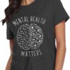qdl Mental Health Matters Shirt Women Human Brain Illness Awareness Tshirts Therapist Psychologist Short Sleeve