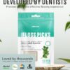 1740467604_71I2bqSg38L._AC_SL1500_.jpg Double Floss Picks Biodegradable (200pcs) - Plant Based Natural Dental Floss Sticks- Flossers for Adults & Kids - Nontoxic Vegan Tooth Pick Flossers - Mint