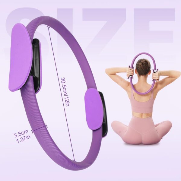 Pilates Ring Fitness Trainer, 2025 Upgrade Magic Circle Pilates Ring, Pilates Circle Yoga Rings Circle Pilates Exercise Equipment with Dual Padded Handles for Beginners Men Women
